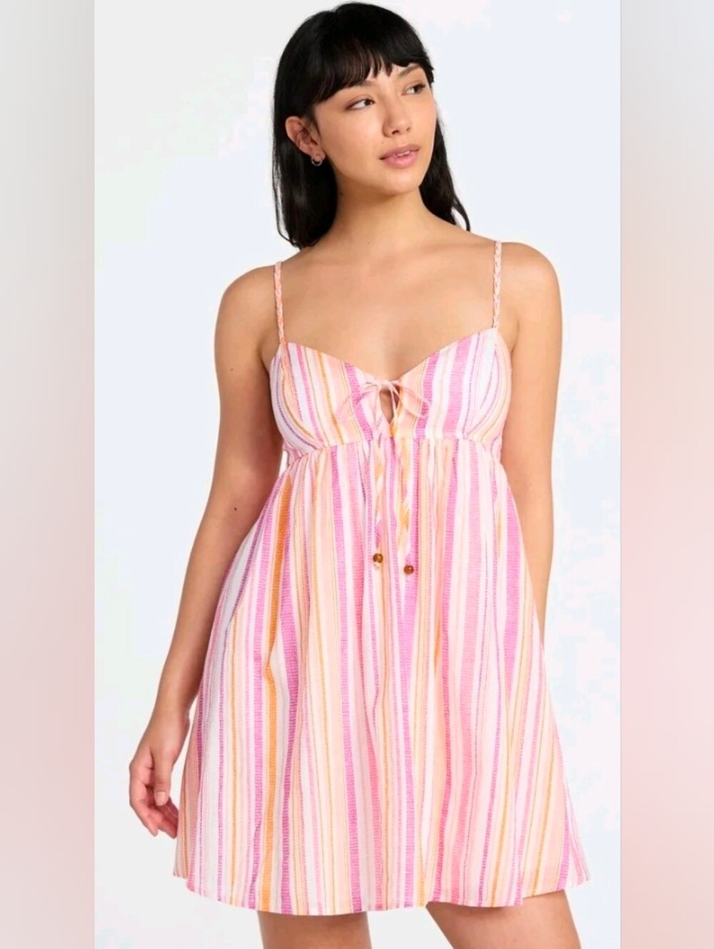No Boundaries Cami A-line Dress Babydoll Tunic Striped Jr Size XL 16/18